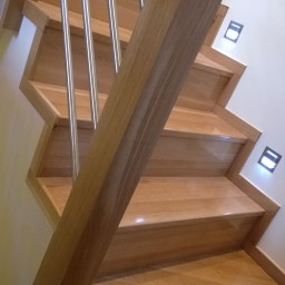 Natural oak staircase