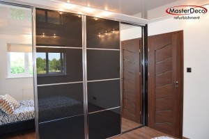 Mirror and Galaxy black wardrobe