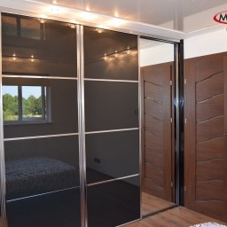 Mirror and Galaxy black wardrobe