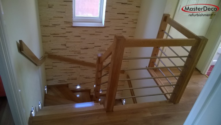 Natural oak staircase