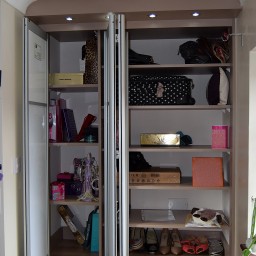 Bi-fold and hinged door wardrobe